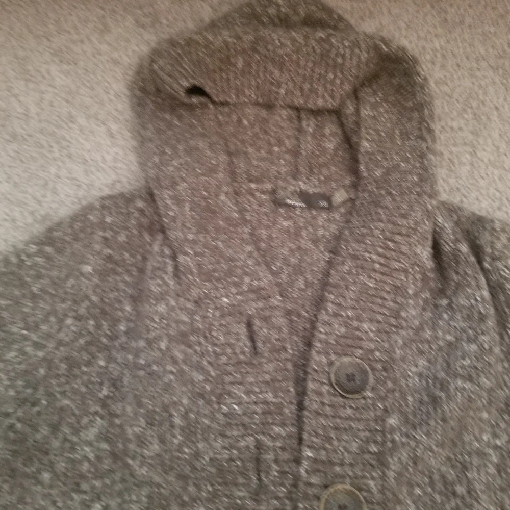 Prana Brown Hooded Cardigan Sweater - Picture 3 of 5